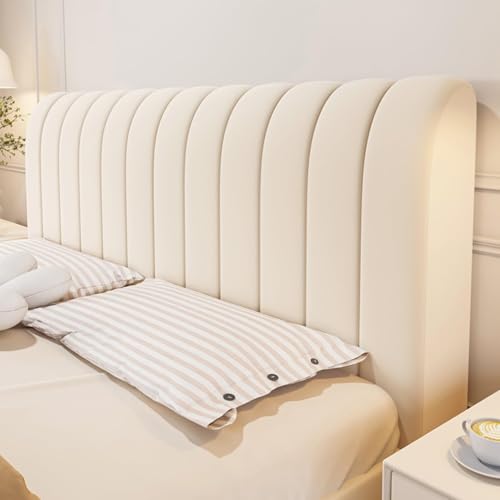 Ghygetrich Cabecero Cama, Funda Cabecero Cama Cabeceros Cama Cabecero de Cama Beige 200cm