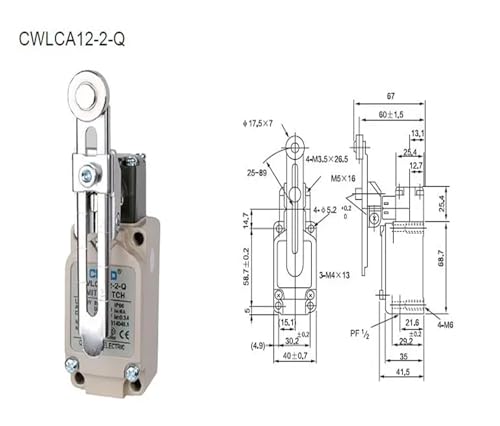 Interruptor de límite CWLCA12-2-Q vertical elimina fallos de parada en automatismos 3