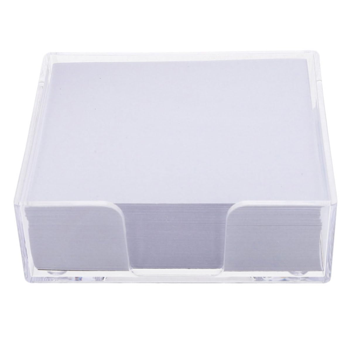 EXCEART Notas de Papel en Caja Dispensadora Transparente para Apuntes y Recordatorios Organizador Portátil para Oficina y Material Escolar