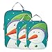 Cubo di imballaggio Carino Biancaneve Inverno Natale Pupazzo di neve Accessori da viaggio Organizzatori di imballaggio espandibili per bagagli Per bagaglio a mano,Viaggio (set di 3)