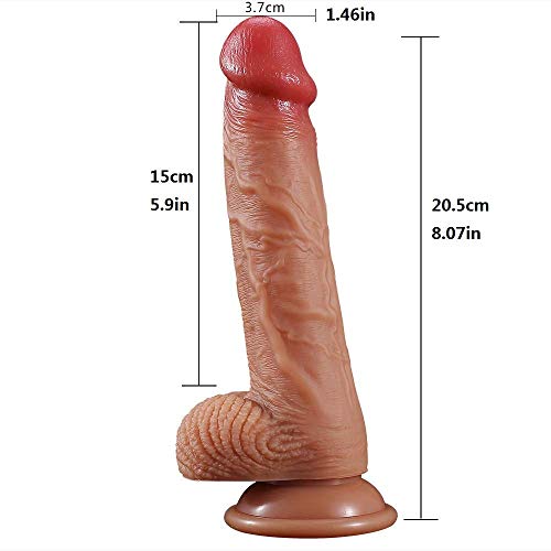 Dildo for Sex Women Realistic 8Inch Sex Toy Amal Masturabation with for Cup Dildo Realistic - Thumbnail 4