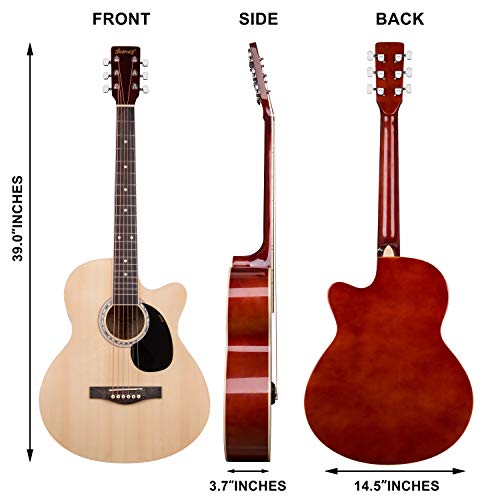 Image of JUAREZ Arpeggio 39 Inch Acoustic Guitar Kit, JRA39SR-NAT Spruce Top, Rosewood Fretboard & Bridge, Truss Rod, Chrome Die Cast Machine Tuners, Natural