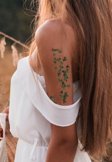 Groe Efeu Blatt Rebe Temporre Tattoos - 12 Blatt | Poison Ivy Kostm  Zubehr | Wasserdicht & Einfach anzubringen, Zusammenfgen : Amazon.de:  Kosmetik