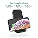Wireless Charging Stand RAVPower 2 Coils 7.5W Qi-certified Compatible iPhone XS MAX XR X 8 & 8 Plus with HyperAir, 10W Qi for Galaxy S9 S9+ Note 8 All Qi-Enabled Devices (Black)