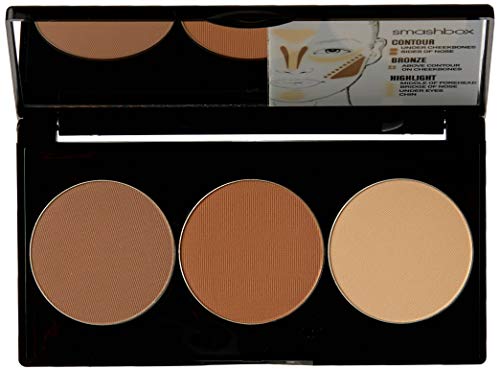 Step-By-Step Contour, Highlighter, & Bronzer Face Palette with Angled Brush