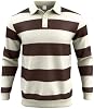 Suéter de Rugby con Rayas para Hombre, Manga Larga, Estilo Clásico Polo 6