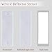 ISDVBUY 20 Pack Universal Car Reflector Sticker, White Interior Door Reflectors Red Adhesive Reflector, Compatible Warning Plate for Most Car Vehicle Owners
