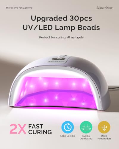 Image of MelodySusie P‑Plus30B UV Nail Lamp for Gels with 3 Timer Smart Sensor