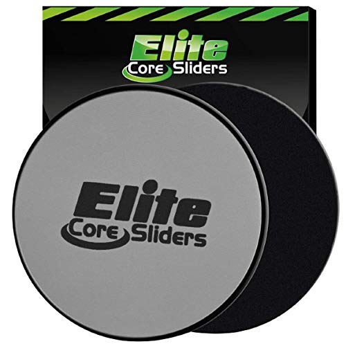Elite Sportz Core Sliders for Working Out – Pack of 2 Compact, Dual Sided Gliding Discs for Full Body Workout on Carpet or Hardwood Floor – Fitness & Home Exercise Equipment – Small Gift for Athletes