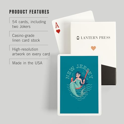 Baraja Vintage New Jersey, 52 cartas tamaño póker miniatura 3
