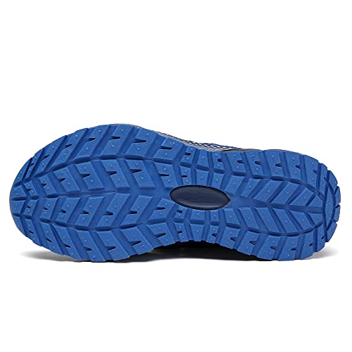 Tsiodfo Kids Tennis Shoes For Boys Girls Knitted Mesh Casual Shoes Youth Running Shoes Lightweight Athletic Sports Walking Gym Shoes Boys Sneakers Navy Blue Big Kid Size 1 #TOP6