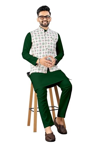 Image of Trustous Traditional Men's Kurta Koti Set (3 PCS SET)