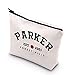 Produktbild Parker Fans Geschenktasche Parker Est. 2002 Forest Hills Inspired Zipper Pouch, weiß, Parker 2001 UK,