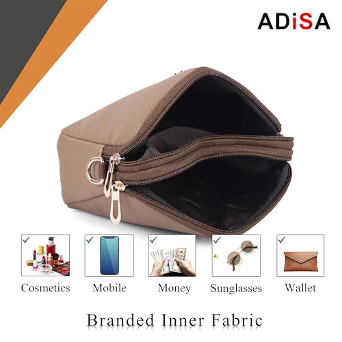 Image of ADISA Women's Crossbody Sling Bag - Stylish Cross Body Handbag for Girls & Women - Adjustable Strap Shoulder Bag (SL5141)