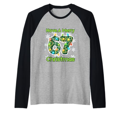67 Six Seven Funny Merry Christmas 6 7 Meme Men Women Kids Raglan Baseball Tee