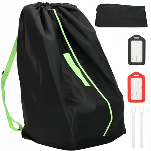Saranna Car Seat Travel Bag for Airplane: Car Seat Bags for Air Travel Fit All Car Seats, Infant Carriers & Booster Seats,Large Car Seat Bags for Air Travel with Shoulder Straps and 2pcs Luggage Tags