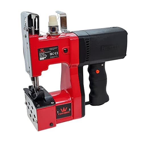 TOPWAY Maquinas de Coser Sacos Portátil 220V Eléctrica Máquina de Embalaje de Costura Más Cercana Bolsa con 2 Rollos de Hilos, para Coser/Sellar Bolsas Tejidas/Arroz/Piel/Plástico