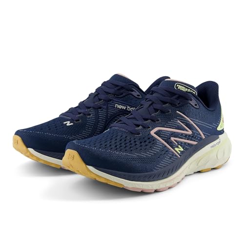 Image of New Balance Women's Fresh Foam X 860 V13 Running Shoe, Nb Navy /Orb Pink /Vintage Indigo, 5 M