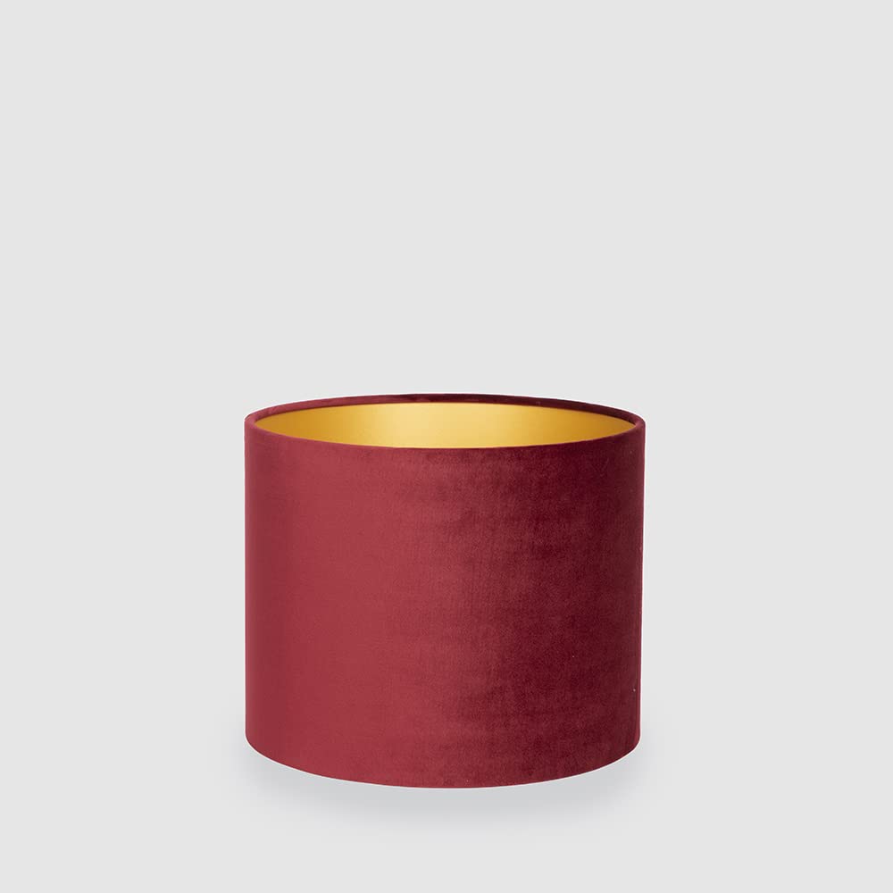 Uniqq Abat-jour velours rouge Ø 40 cm - 30 cm de haut