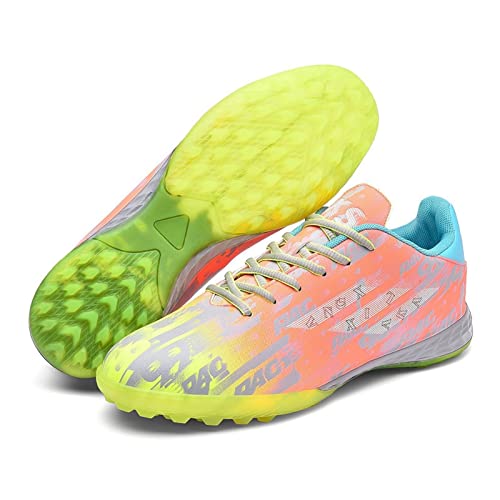 Botas de Fútbol para Césped Artificial para Hombres con Tacos, Zapatillas Futbol Sala Adulto Profesional, Zapatos de Multitacos, Deportes para Mujeres de Unisex (A2-Rojo,36) Cover