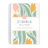 The Bible In A Year for Women: 52-Week Devotional with Spiral Binding, NIV Study Journal & Reflective Questions – Compact A5 Size