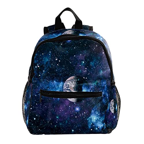 Sac à dos pour garçons motif planète spatiale bleu foncé de 30,5 cm