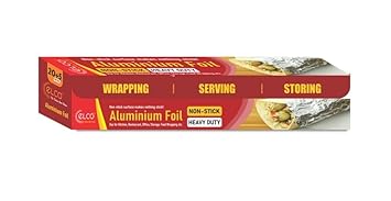 ELCO Aluminium Foil (20+5 Meter) Net for Food Packaging Silver Kitchen Foil Roll |11 Micron Aluminium Foil Wrap Roll for Food Parcel Delivery