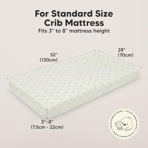Image of KeaBabies 2-pk Organic Cotton Crib Sheets for Boys Girls 52x28 (Fleur) | Fitted Crib Mattress Sheet Neutral, Breathable Cover for Baby Bed Set, Toddler Mattress, Soft & Cute Prints