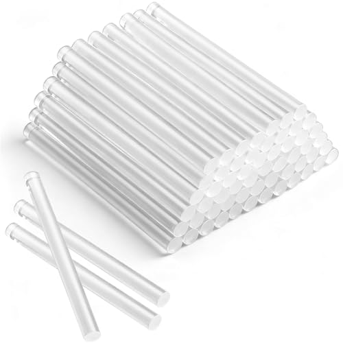 Lot de 100 bâtons de colle chaude, transparents, 7 mm x 100 mm, pour pistolet à colle, séchage rapide, pour bricolage, réparation, décoration, bricolage