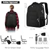 Black Laptop Backpack for Men Women, School Backpacks for Teen Boys and Girls, Lightweight Backpack Personal Item Bag, 15.6 Inch Water Resistant College Bookbag, Computer Bag Gift for Men & Women