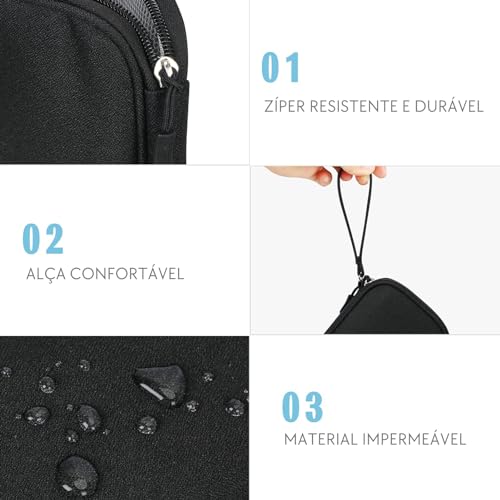 Bolsa Organizadora De Cabo De Viagem Portátil E Impermeável-Acessórios Para Viagem-Organizador Eletr
