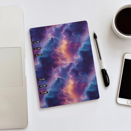 Bloc-notes lignés pour l'école et carnet de notes cuir rechargeable A5