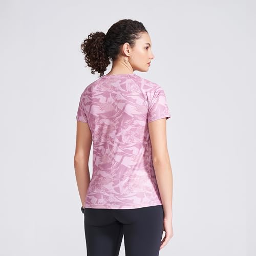 Image of Campus Women Round Neck-Print Dry Fit T-Shirt