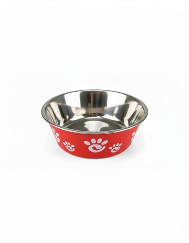 MOLY Comedero Antideslizante Acero INOX Perros 14,5 cm 0,5 L