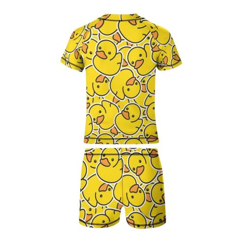 Cartoon Rubber DuckyChildren's Swimsuits Boys Two Piece Suit9-11Y（140cm）3
