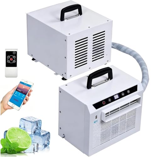 Image of 13000 BTU Split Air Conditioner with Wifi & Remote, 12h Timer, 130m³/h Airflow for Tent, RV, Home, Office, Camping, Includes 1m Connecting Pipe