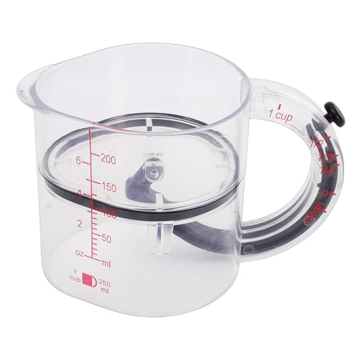 Zhjvihx Taza Medidora Ajustable 4 en 1, Diseño Multifuncional que Ahorra Espacio con Base de Sello Estilo Raspador, para Cocinar Ingredientes Líquidos e Secos para Hornear en la Cocina