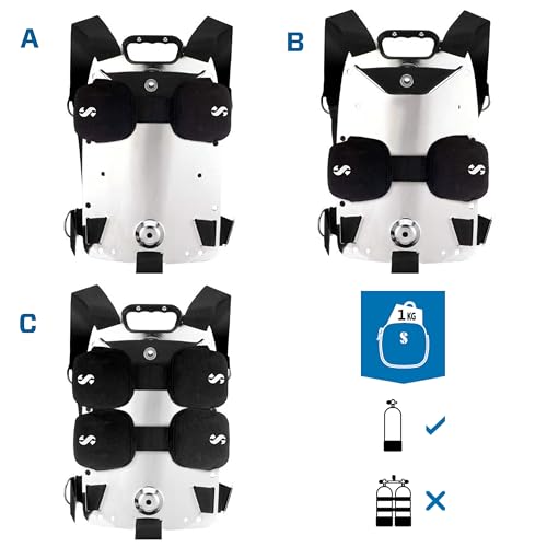 S-tek Trim Weight Kit BP bolsillos de lastre para placa de buceo técnico 6