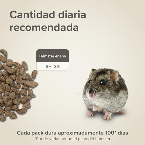 Beaphar Care+ Super Premium-Futter für Zwerghamster - 500 g - Hoher Energiewert - Zahnabfall und ohne Zuckerzusatz - Extrudiertes Futter