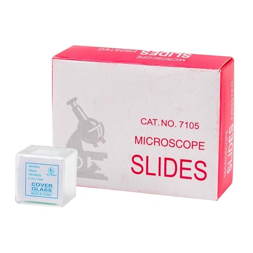 100 Lames de Microscope Pré-Nettoyées et 200 Lamelles pour Laboratoire