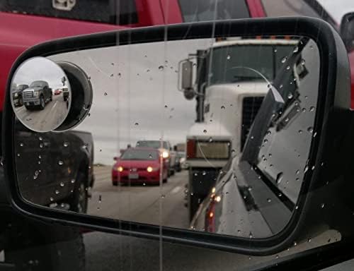 Ampper Blind Spot Mirror, 2" Round HD Glass Frameless Convex Rear View Mirror, Pack of 2 - 5