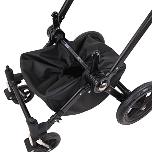 Tititnins® - Cesta para Bugaboo Camaleon 2 (+ versiones anteriores) | Cestilla de compras Impermeable | POLIPIEL NEGRA