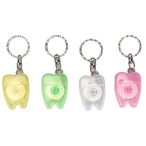Porte-clés de Nettoyage de Fil Dentaire, Porte-clés de Nettoyage de Dent de Fil Dentaire, Cure-dents en Plastique à Haute Ténacité, Cure-dents Portables, Nettoyage des Dents pour les Soins Bucco-denta