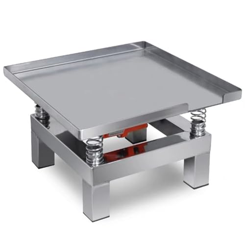 COYEUX Table vibrante en béton 35 x 35 cm, Machine vibrante à Plaque Plate en béton en Acier Inoxydable 3000 TR/Min, secouer la Poudre Humide/enlever Les Bulles/précipiter