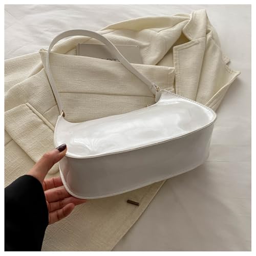 Image of Patent Leather Clutch Purse Shiny Evening Handbags for Women Armpit Shoulder Bag MINI Hobos