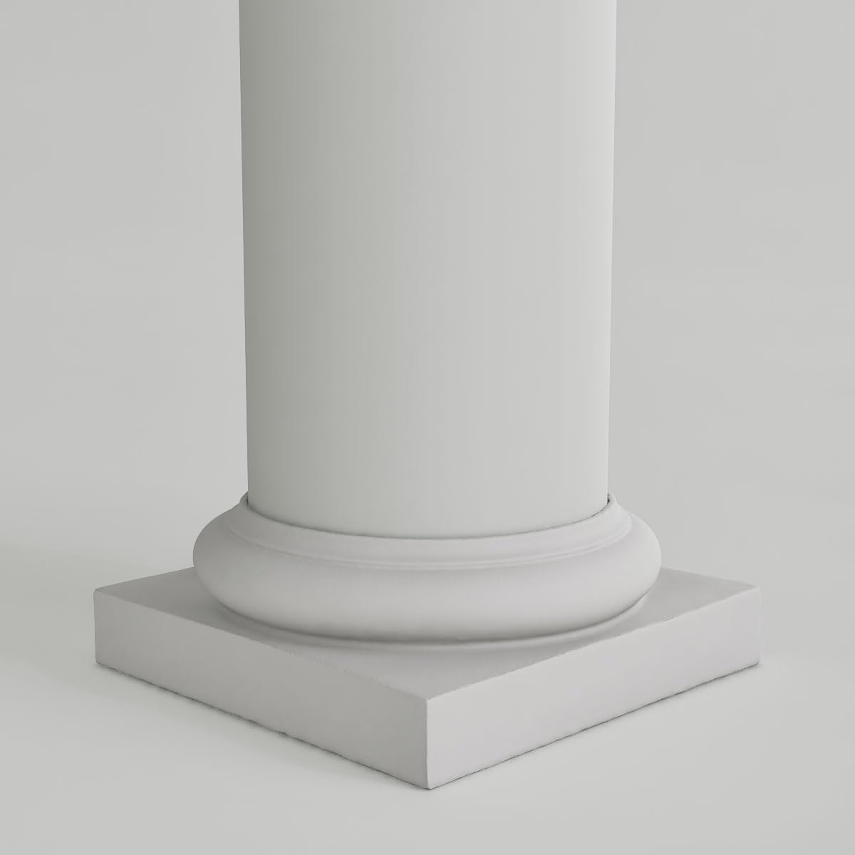 Ekena Millwork 10"Dia. x 9'H Endura-Stone Column, Round Shaft (FRP) w/True Entasis Taper, Tuscan Base & Tuscan Capital, Plan Type A - Unsplit/Whole