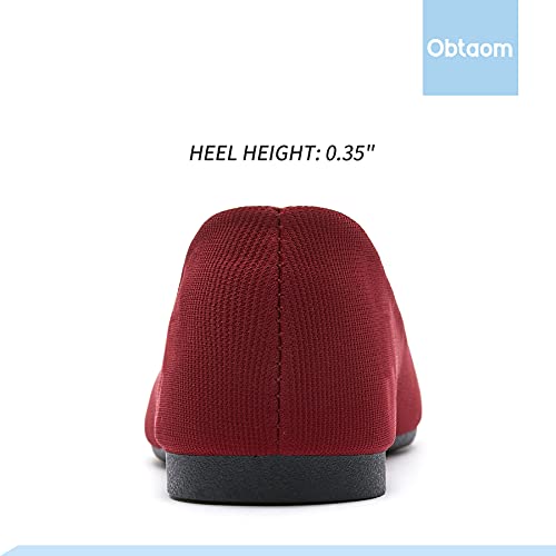 Image of Obtaom Round Toe Women Flat Shoes Slip on Girls Dress Black Ballet Flats