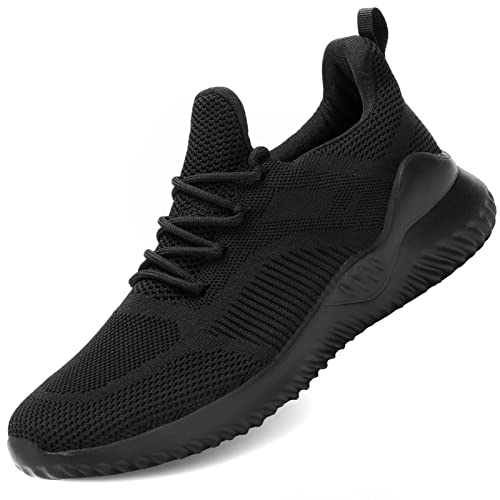 Mens Running Shoes Slip on Walking Tennis Sneakers Lightweight Breathable Mesh Workout Casual Sports Shoes Soft Sole