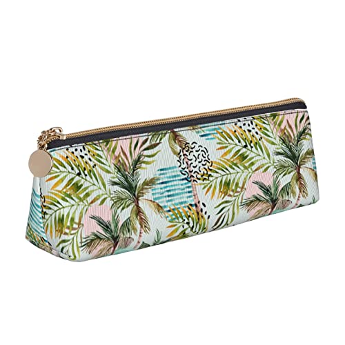 OUZPGAQ Estojo De Lápis Com Folhas Palmeira, Bolsa Havaiana Zíper Para Canetas, Material Papelaria Adolescentes, Cosméticos Femininos Pequenos, Moedas Finas