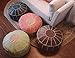 RISEON Boho Handmade Faux PU Leather Moroccan Pouf Footstool Ottoman Leather Poufs Unstuffed 23